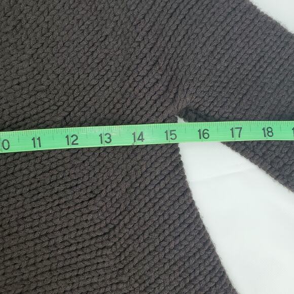 Vince Crochet Cable Knit Wool Sweater XS Chocolate Brown Top Minimalist Neutral - Picture 7 of 9